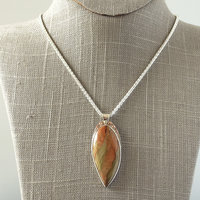 Picture Jasper Silver Pendant, Willow Tree Cut-out