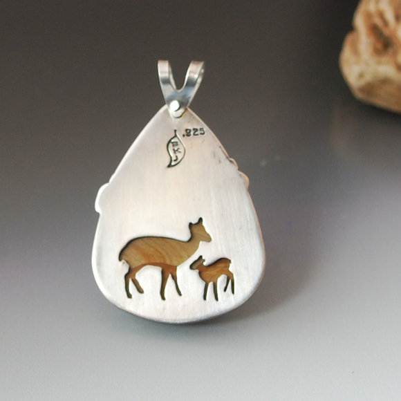 Back of McDermitt Jasper pendant