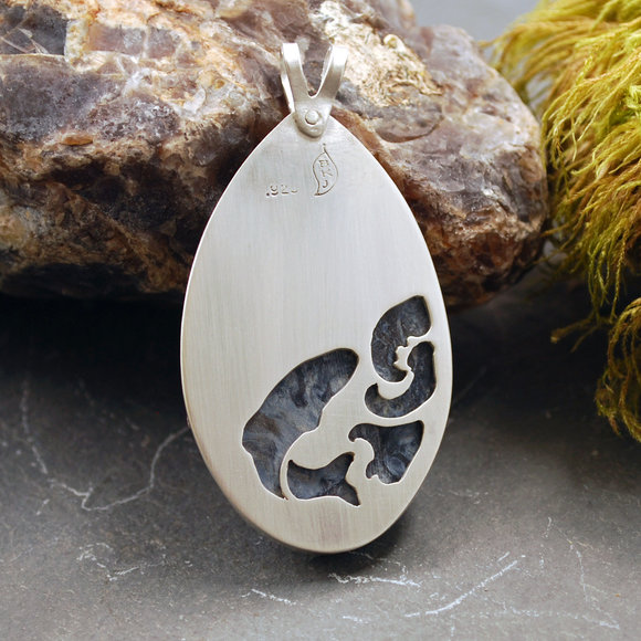 Back of Pietersite pendant