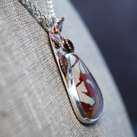Desert Fire Jasper Pendant angle