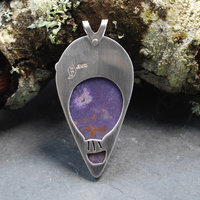 Burro Creek agate pendant back