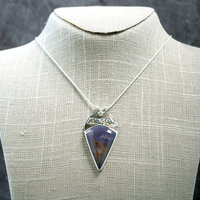 Burro Creek agate pendant hanging