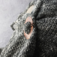 Rustic Hammered Copper Shawl Pin on scarf angle