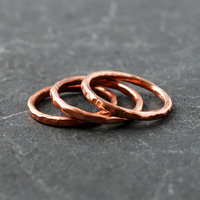 Hammered Copper Stacking Rings