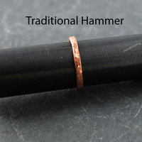 Hammered Copper Stacking Ring, Traditional Hammered Texture