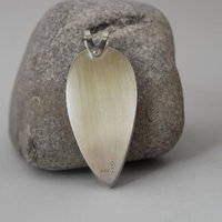 Graveyard Point Plume Agate, Silver and Citrine Pendant