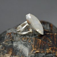 Moonstone Silver Ring Size 7.5