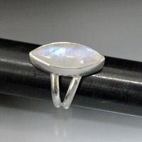 Moonstone Silver Ring Size 7.5