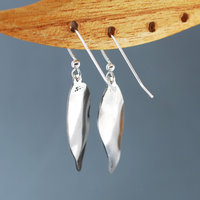 Sterling Silver Leaf Earrings