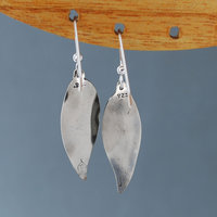 Sterling Silver Leaf Earrings