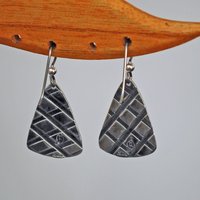 Lemon Chrysoprase Sterling Silver Patterned Earrings