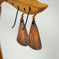 Patterned Copper Earrings