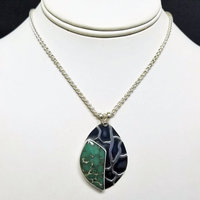 sterling silver wheat chain with pendant