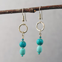 Silver and Turquoise Dangle Earrings