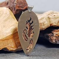Fossilized Palm Root, Silver Pendant