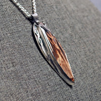Fossilized Palm Root, Silver Pendant