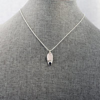 Small Silver Rose Quartz, Opal Pendant