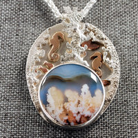 Undersea coral garden pendant close-up