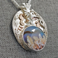 Undersea coral garden pendant close-up at angle