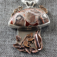 Mushroom pendant close-up