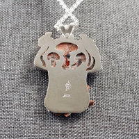 Mushroom pendant close-up of back