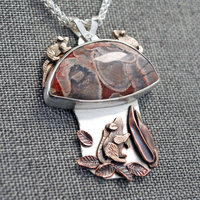 Mushroom pendant other side angle view