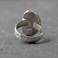 Silver Agate Ring, Size 8.25