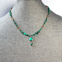 Malachite Amber Necklace