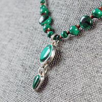 Malachite Amber Necklace