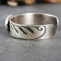 Silver Cuff Bracelet with Seraphanite