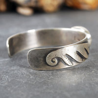 Silver Cuff Bracelet with Seraphanite