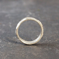 Textured Sterling Silver Ring Band, Narrow