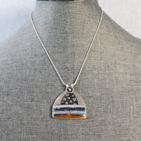 Silver Starry Night Pendant with Jasper