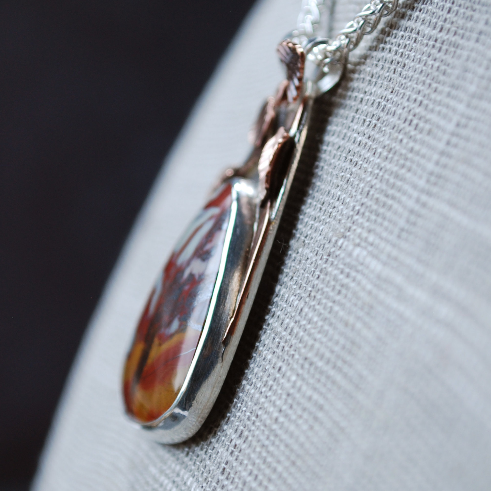 Desert Fire Jasper Pendant angle