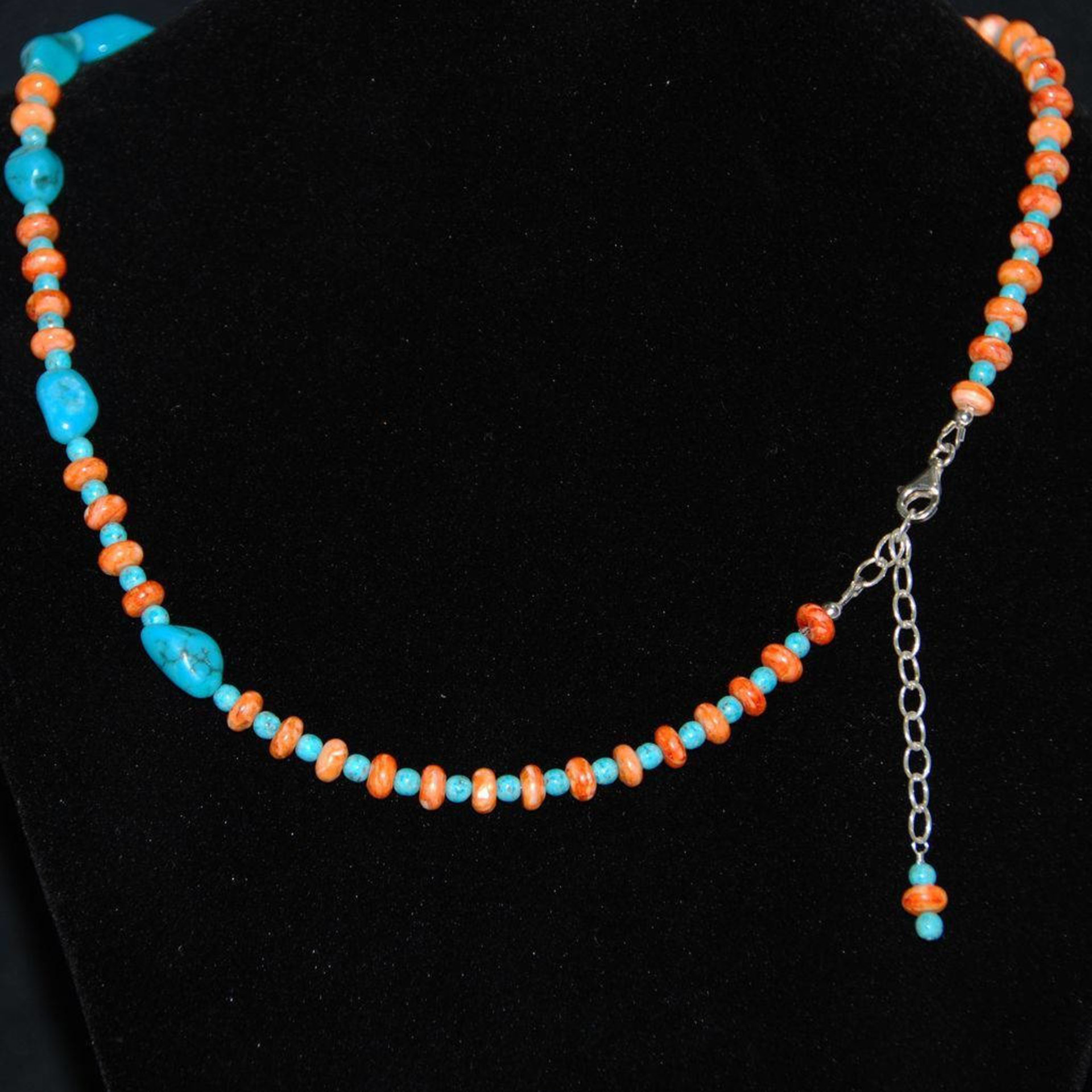 Sleeping Beauty Turquoise and Spiny Oyster Shell Necklace