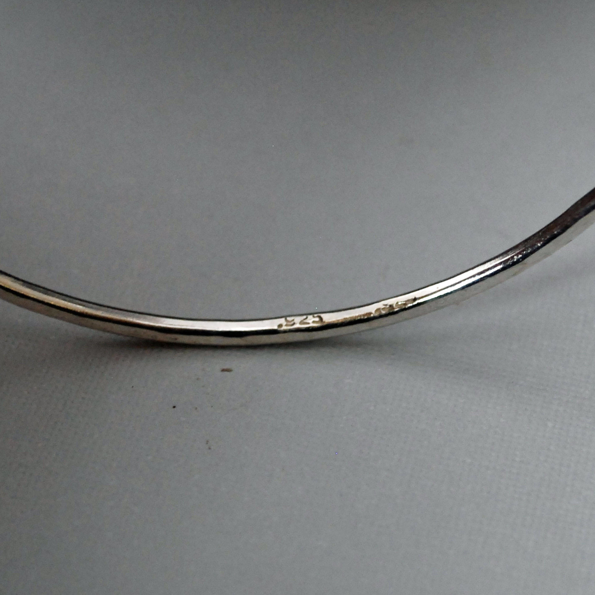 Hammered Silver Bangle Single or Set