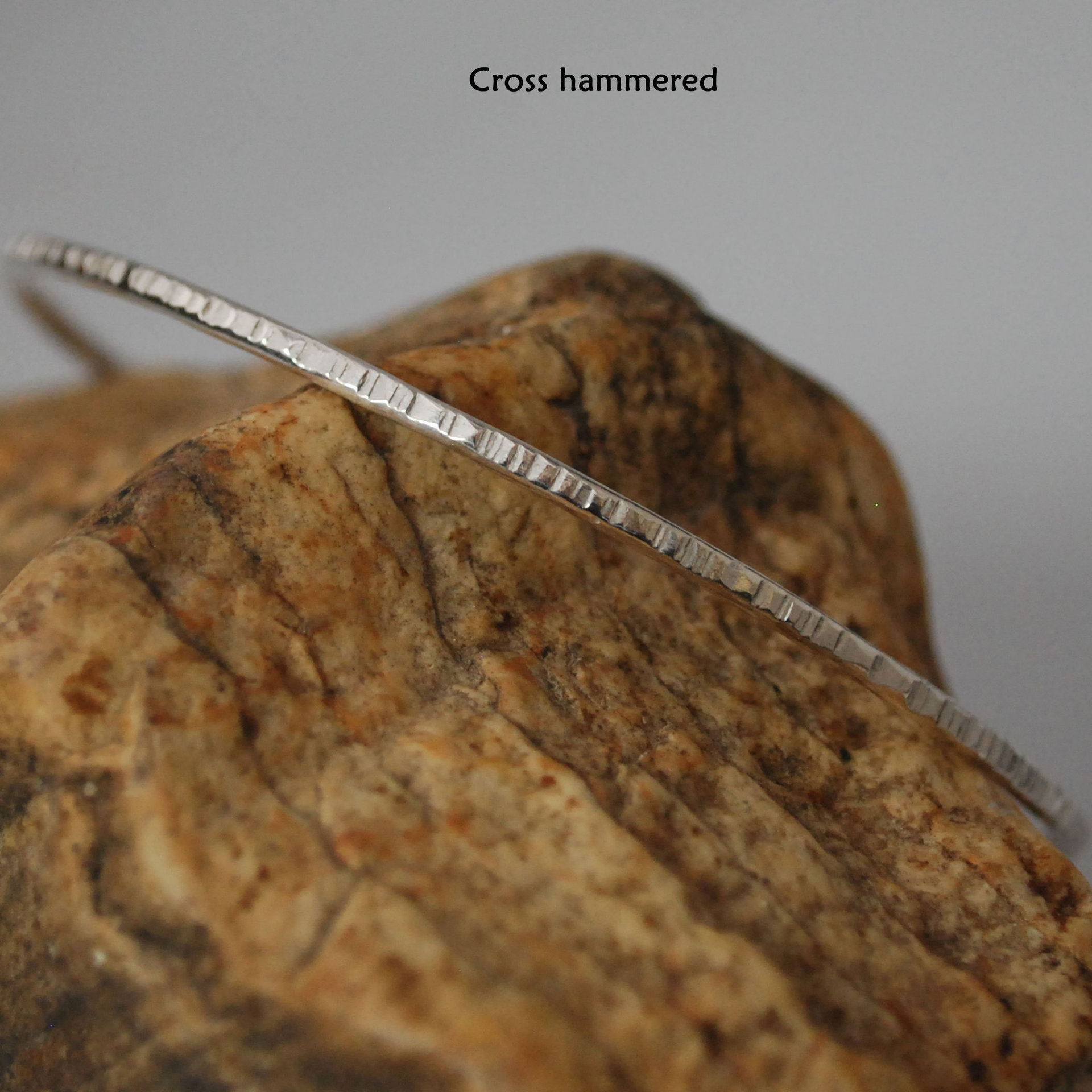 Hammered Silver Bangle Single or Set