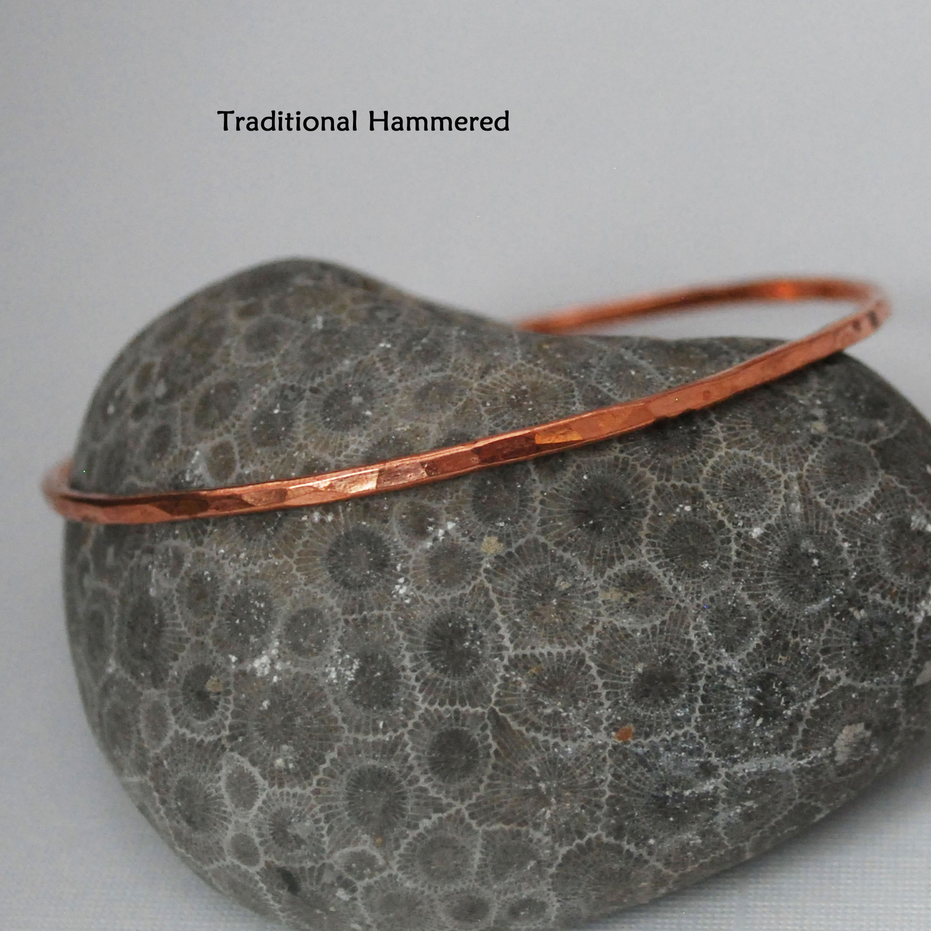 Hammered Copper Bangles Single or Set, Copper Stacking Bangles