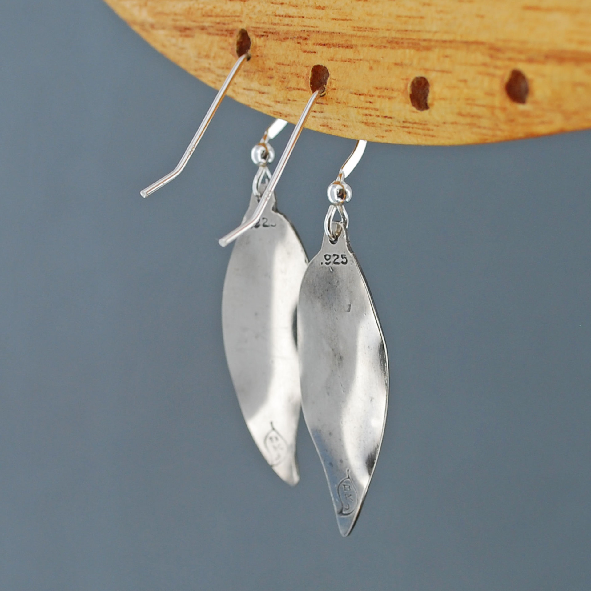 Sterling Silver Leaf Earrings