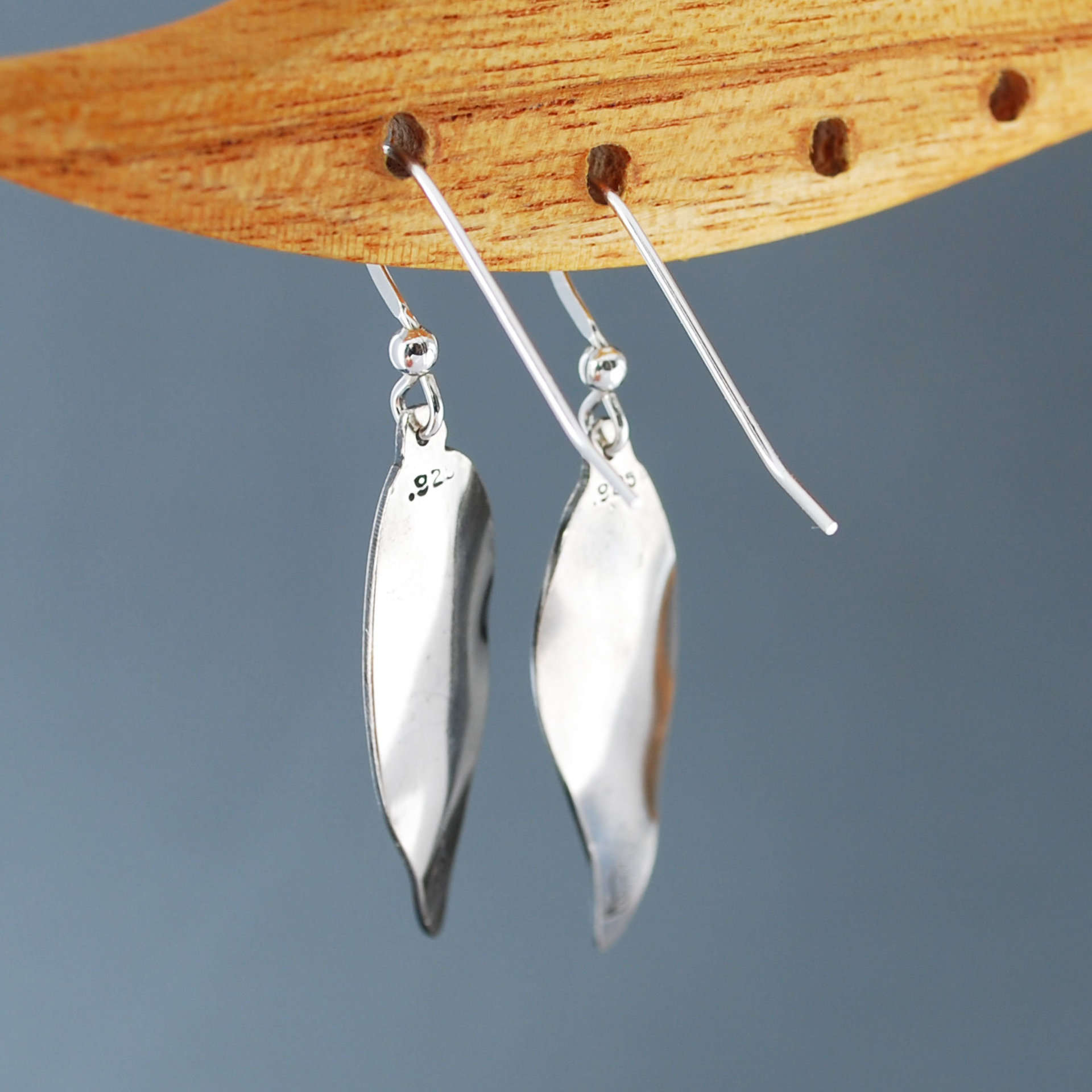 Sterling Silver Leaf Earrings