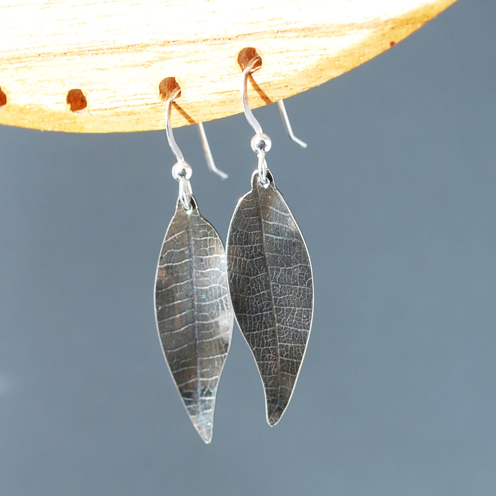 Sterling Silver Leaf Earrings