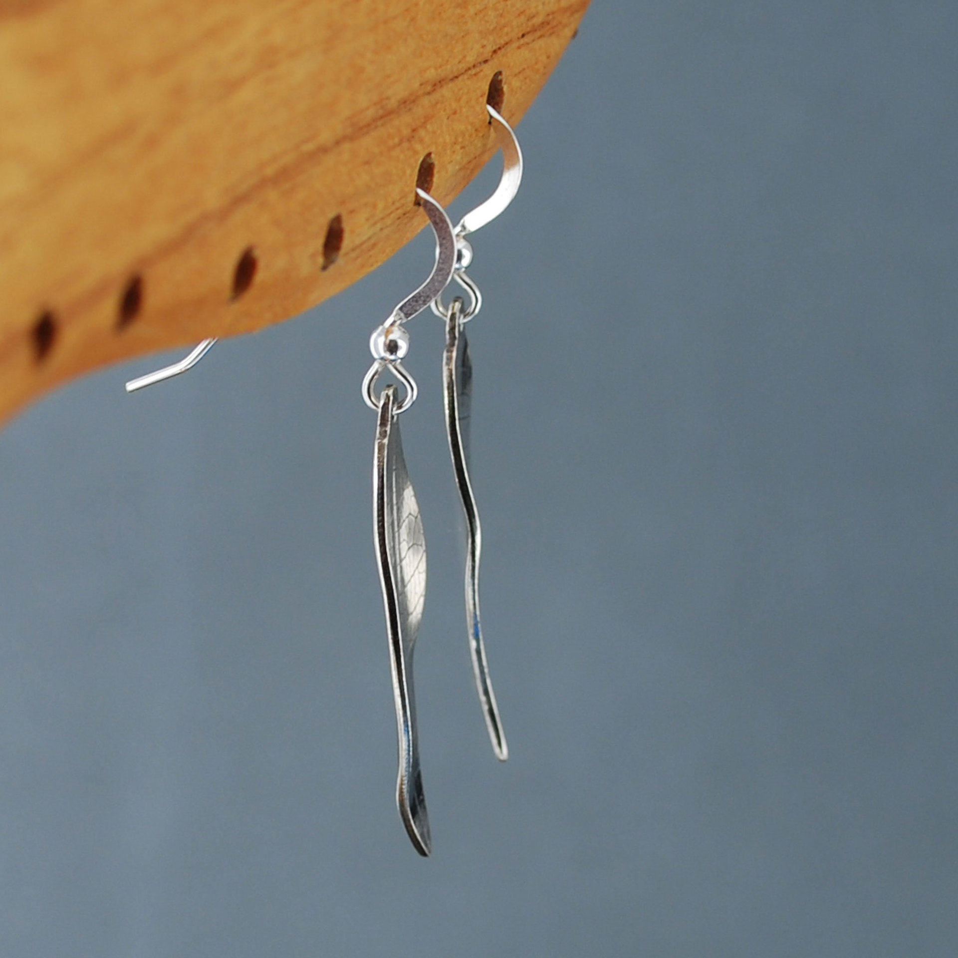 Sterling Silver Leaf Earrings