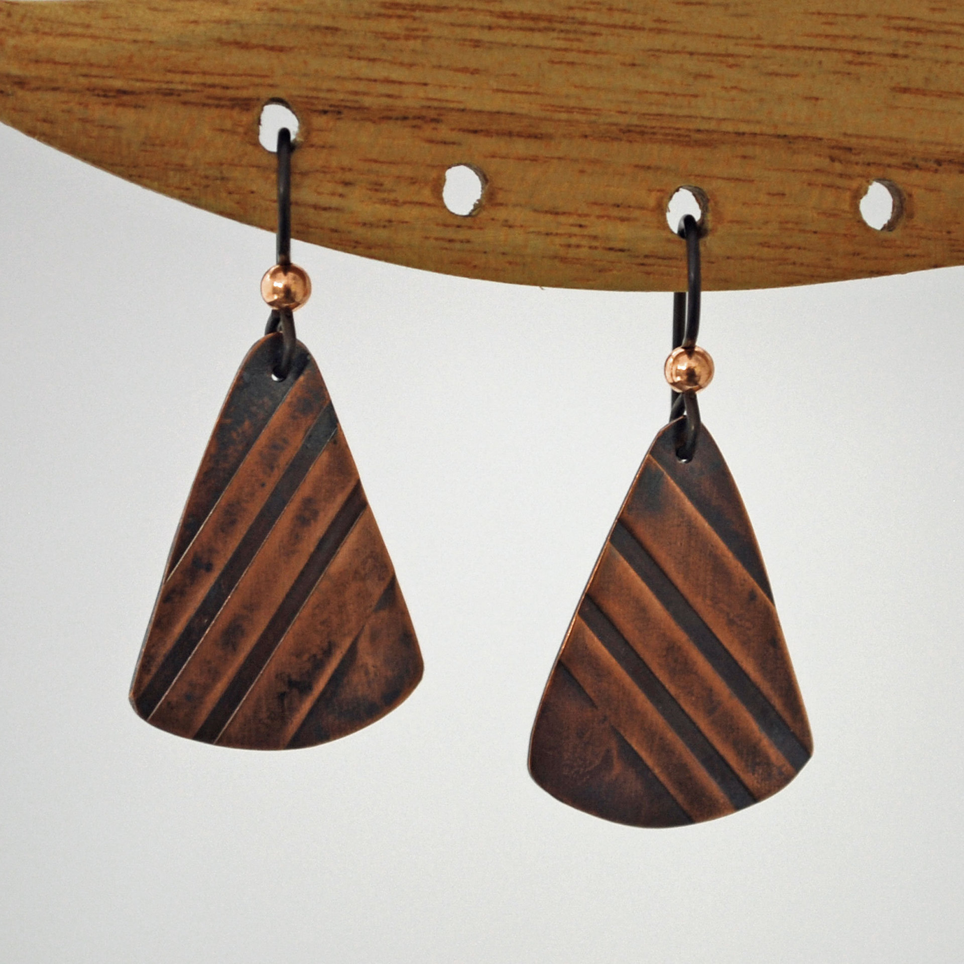 Patterned Copper Earrings