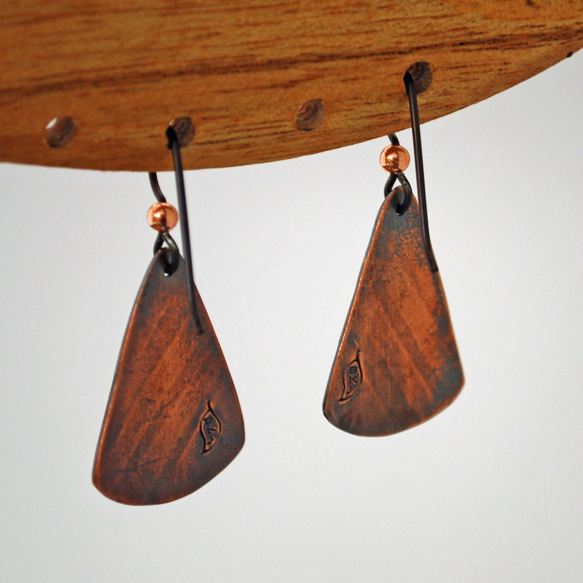 Patterned Copper Earrings