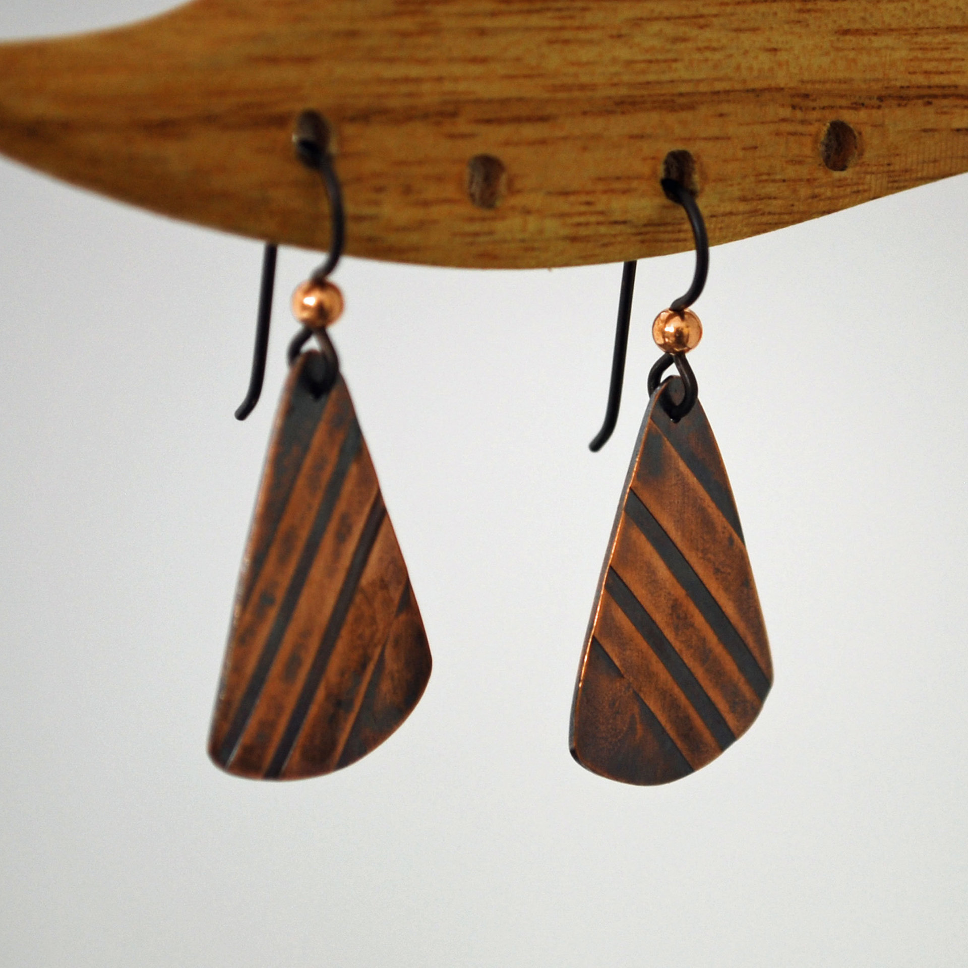 Patterned Copper Earrings