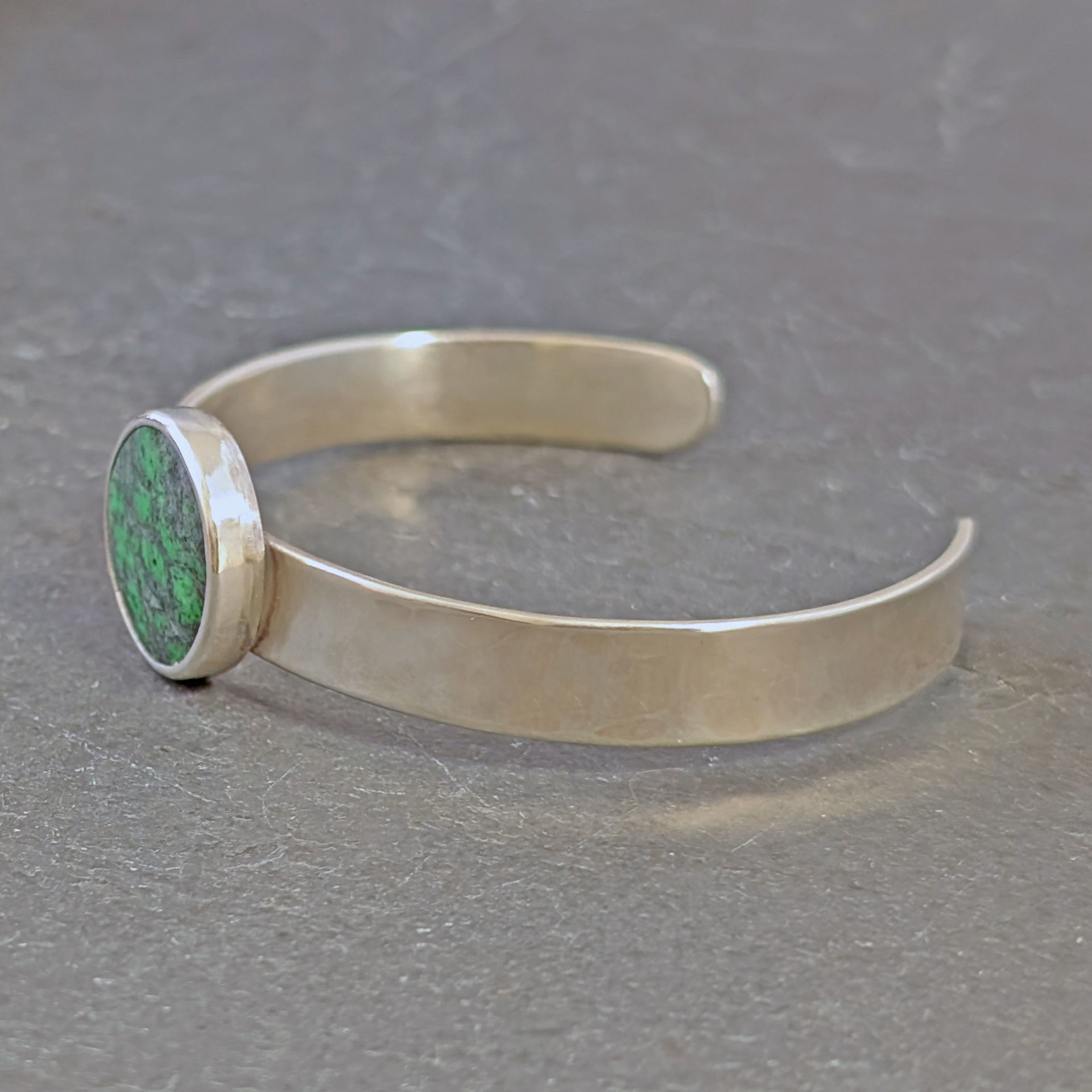 Silver Cuff Bracelet with Maw Sit Sit 