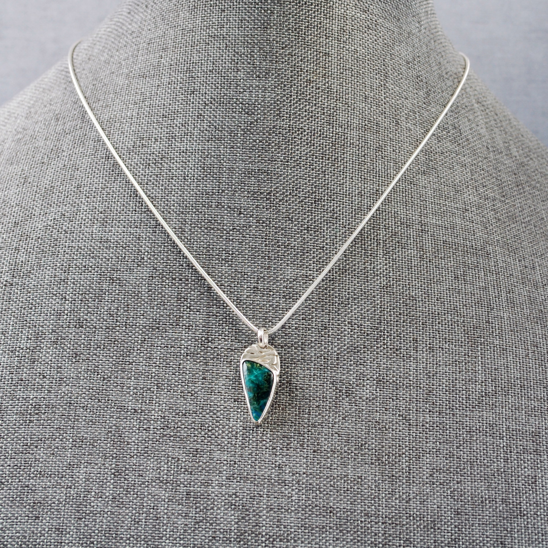 Small Malachite-Chrysocolla Pendant