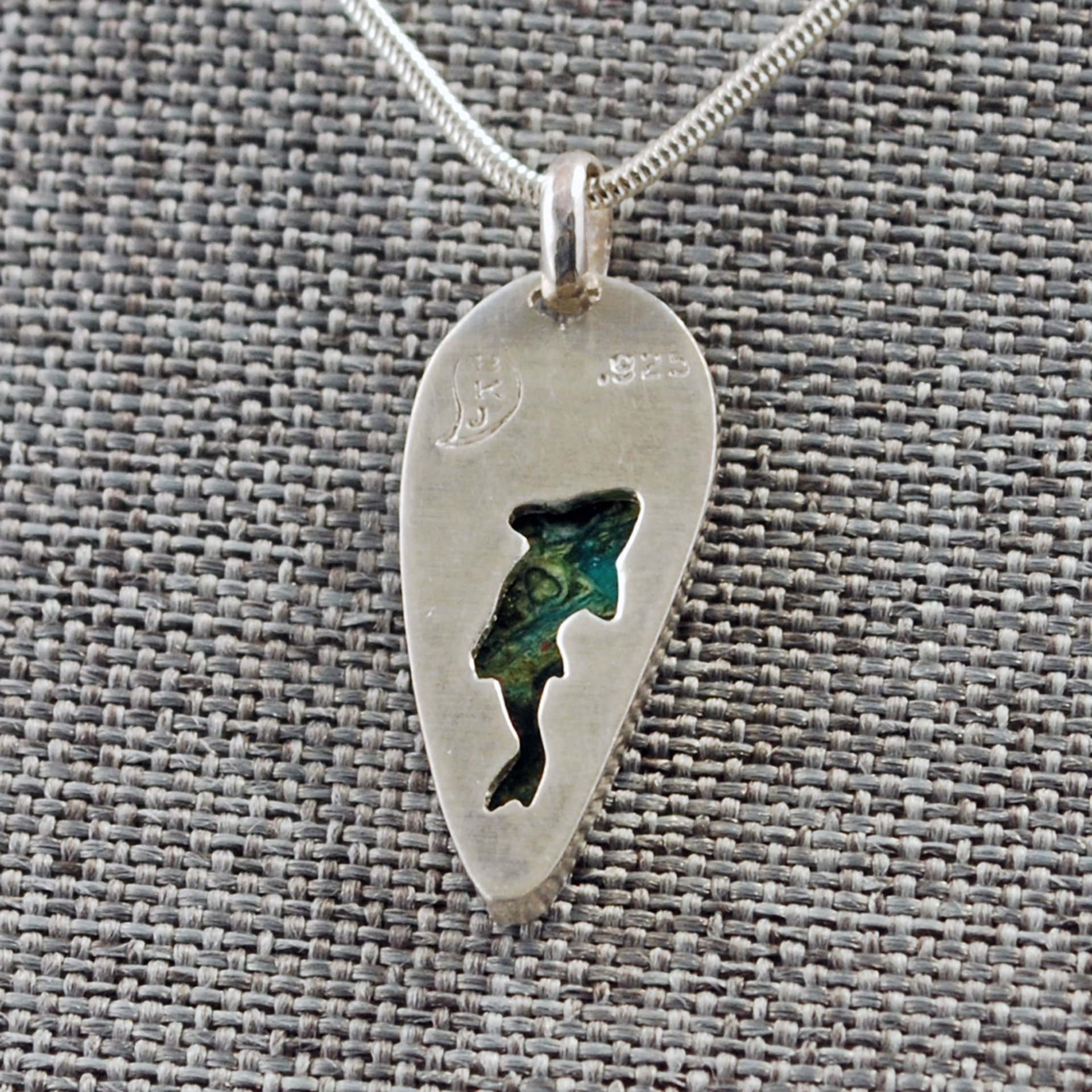 Small Malachite-Chrysocolla Pendant