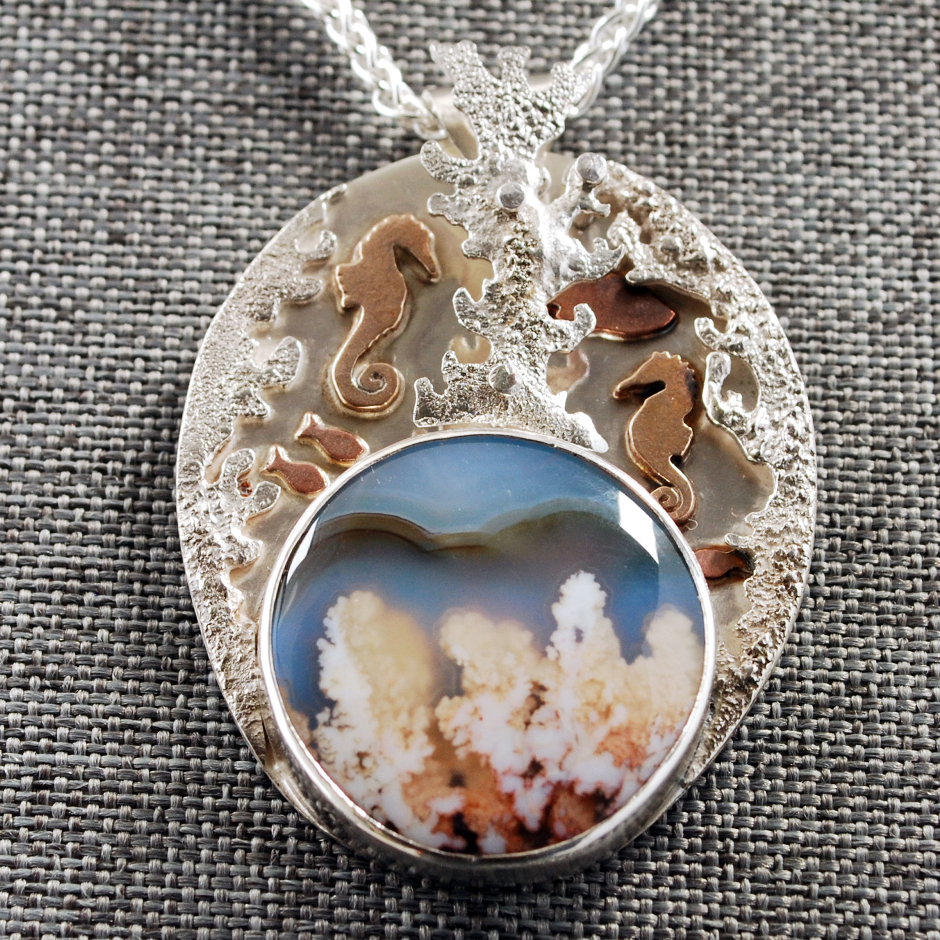 Undersea coral garden pendant close-up