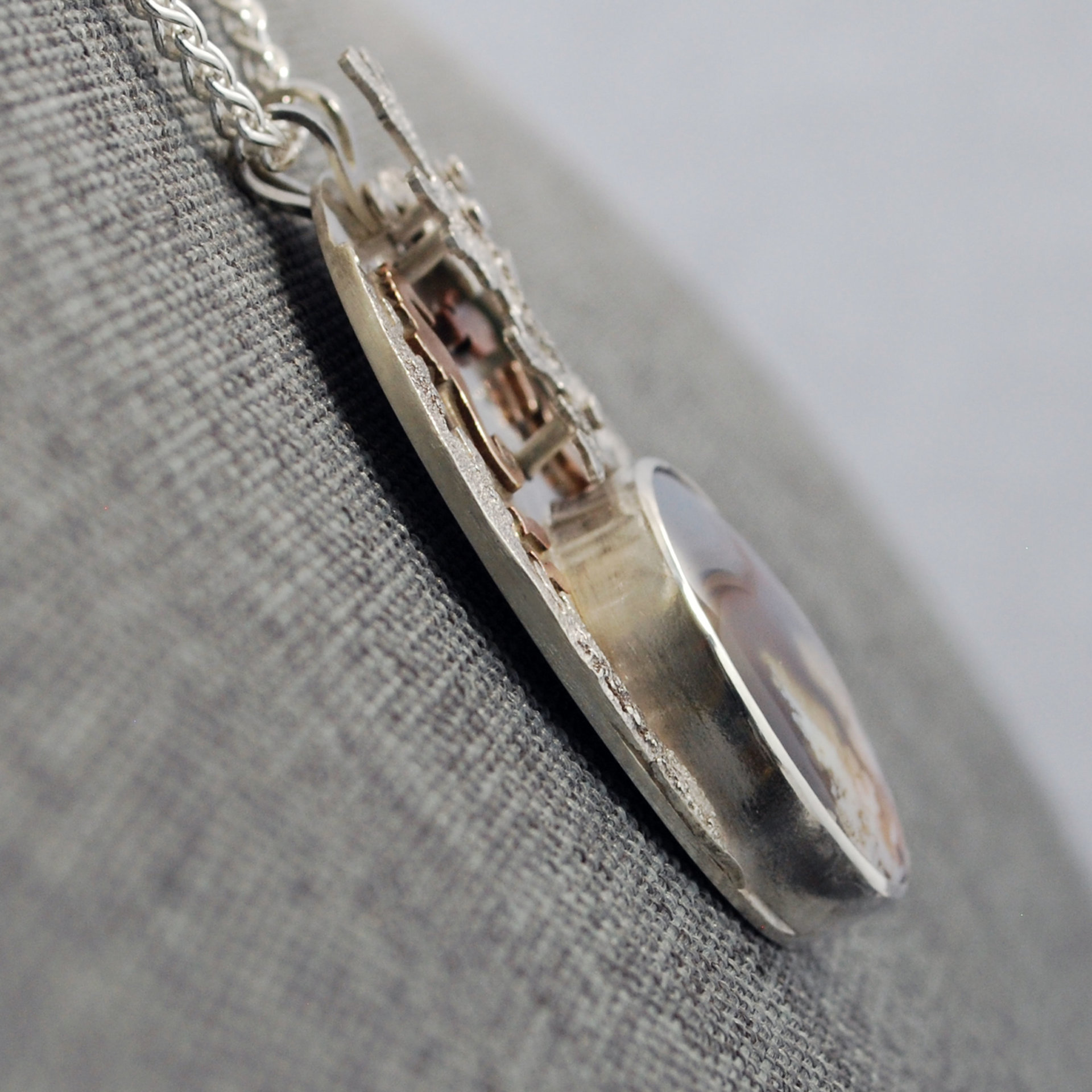Undersea coral garden pendant close-up side view